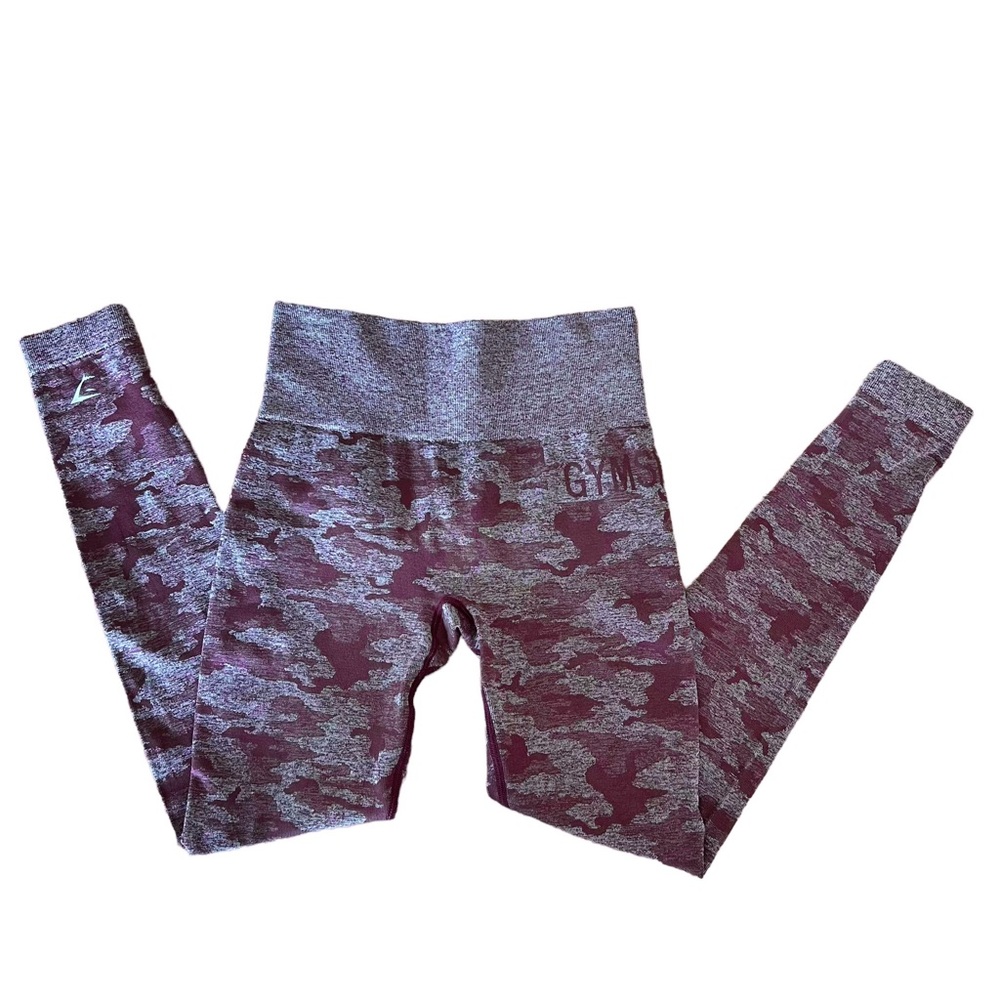 Gymshark Adapt Seamless Pink Camo Leggings Berry Size Small